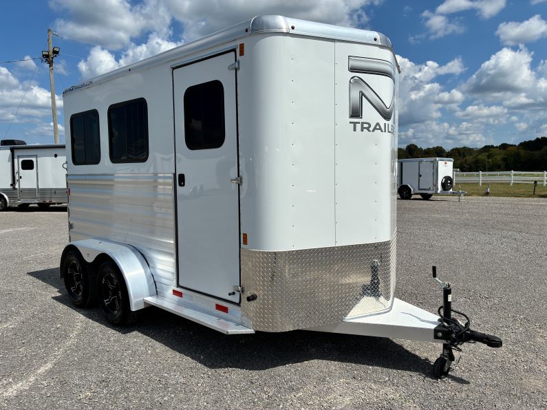 2025 BAR-M Trailers 2 Horse Slant Load Trailer w/ Tack Room